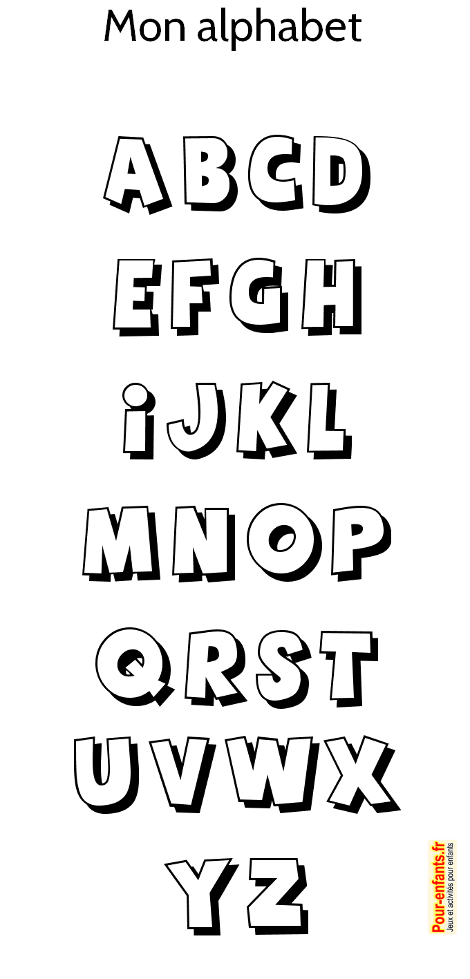 Lettres De L alphabet Imprimer Et Colorier Les Lettres De Lettres De L alphabet Imprimer Et Colorier Les Lettres De